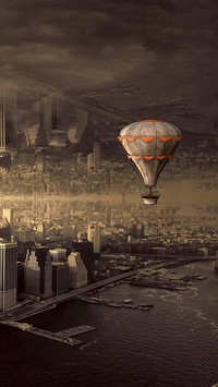 Lot balonem nad miastem