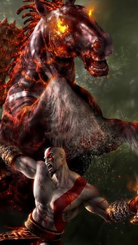 Mężczyzna z koniem z gry God of War 3