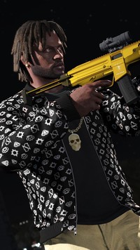 Mężczyzna z pistoletem z gry Grand Theft Auto V