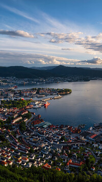 Miasto Bergen w Norwegii