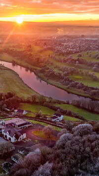 Miasto Strabane nad rzeką Mourne River