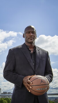 Michael Jordan z piłką