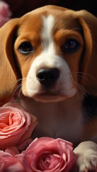 Mordka szczeniaka beagle