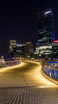 Most Elizabeth Quay Bridge nocą