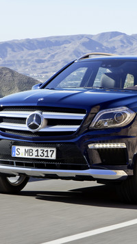 Niebieski Mercedes GL