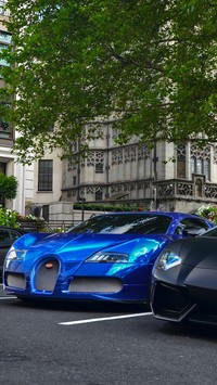Niebieskie Bugatti Veyron