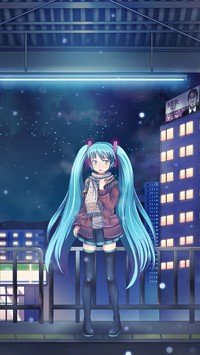 Niebieskowłosa Hatsune Miku