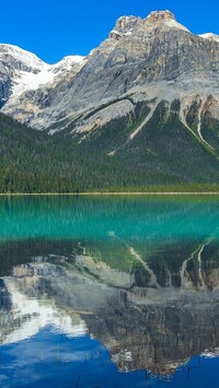 Odbicie gór w jeziorze Emerald Lake