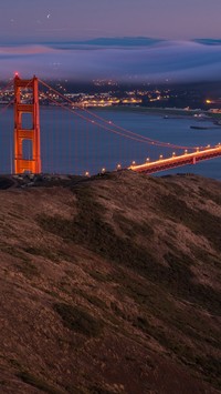Oświetlony most Golden Gate