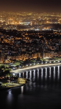Panorama Rio de Janeiro nocą