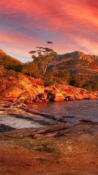 Park Narodowy Freycineta o zachodzie słońca