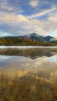 Pasmo górskie Adirondack nad jeziorem