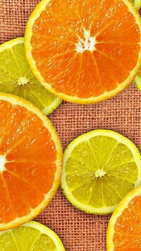 Plastry cytryny i pomarańczy