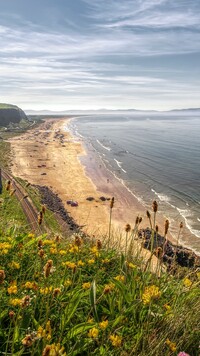 Plaża Benone Beach w Irlandii Północnej