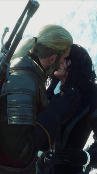 Pocałunek Geralta i Yennefer
