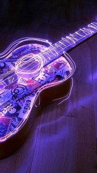 Podświetlona gitara