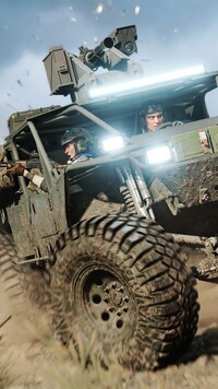 Pojazd wojskowy z żołnierzami z gry Battlefield 2042