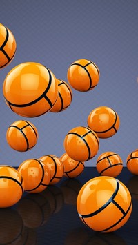 Pomarańczowe kule w 3D