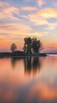 Poranek nad jeziorem Lake Chatfield