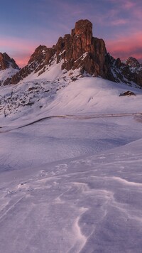 Przełęcz Passo di Giau zimą