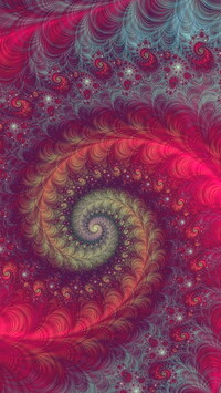 Różowa spirala w grafice fraktal