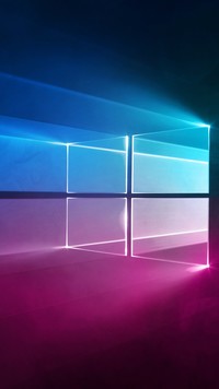 Różowo-niebieskie logo Windows 10