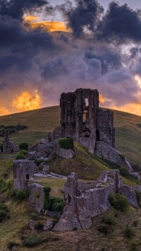 Ruiny zamku w Corfe Castle