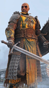 Rycerz z mieczem w grze For Honor