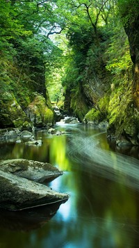 Rzeka Conwy w wąwozie Fairy Glen