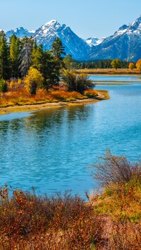 Rzeka Snake River i góry Teton Range