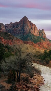 Rzeka Virgin River i góra Watchman