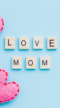 Serce i napis Love Mom