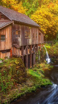 Stary młyn Crystal Mill nad rzeką Crystal River