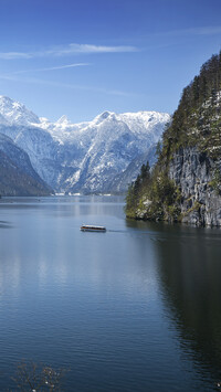 Statek na jeziorze Konigssee