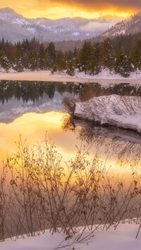 Staw Gold Creek Pond zimową porą