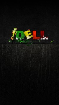 Stojąca żabka przy logo firmy DELL