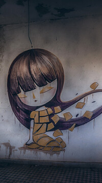 Street art kobiety na ścianie