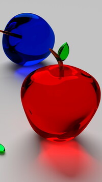 Szklane jabłka w 3D