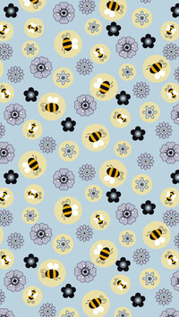 Tekstura w pszczoły i kwiaty