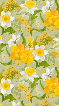 Tekstura z kwiatami narcyza