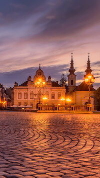 Timisoara w Rumunii o świcie