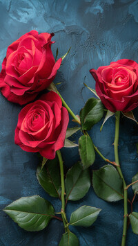 Trzy czerwone róże