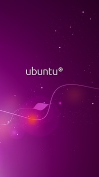 Ubuntu na fioletowym tle