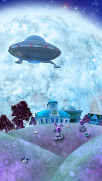 UFO nad domami