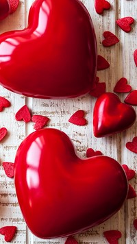 Walentynkowe serca na deskach