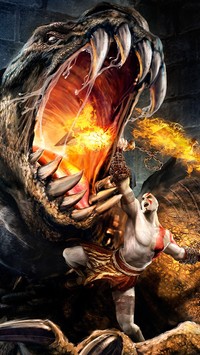 Walka ze smokiem z gry God Of War 3