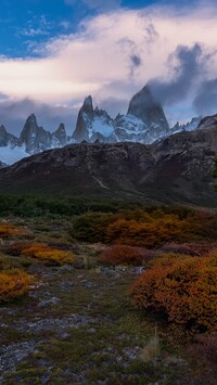 Widok na Cerro Torre i Fitz Roy