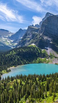 Widok na jezioro Grinnell Lake