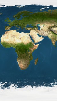 Widok na kontynent afrykański i europejski