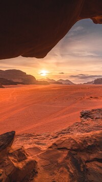 Widok na pustynię Wadi Rum w Jordanii